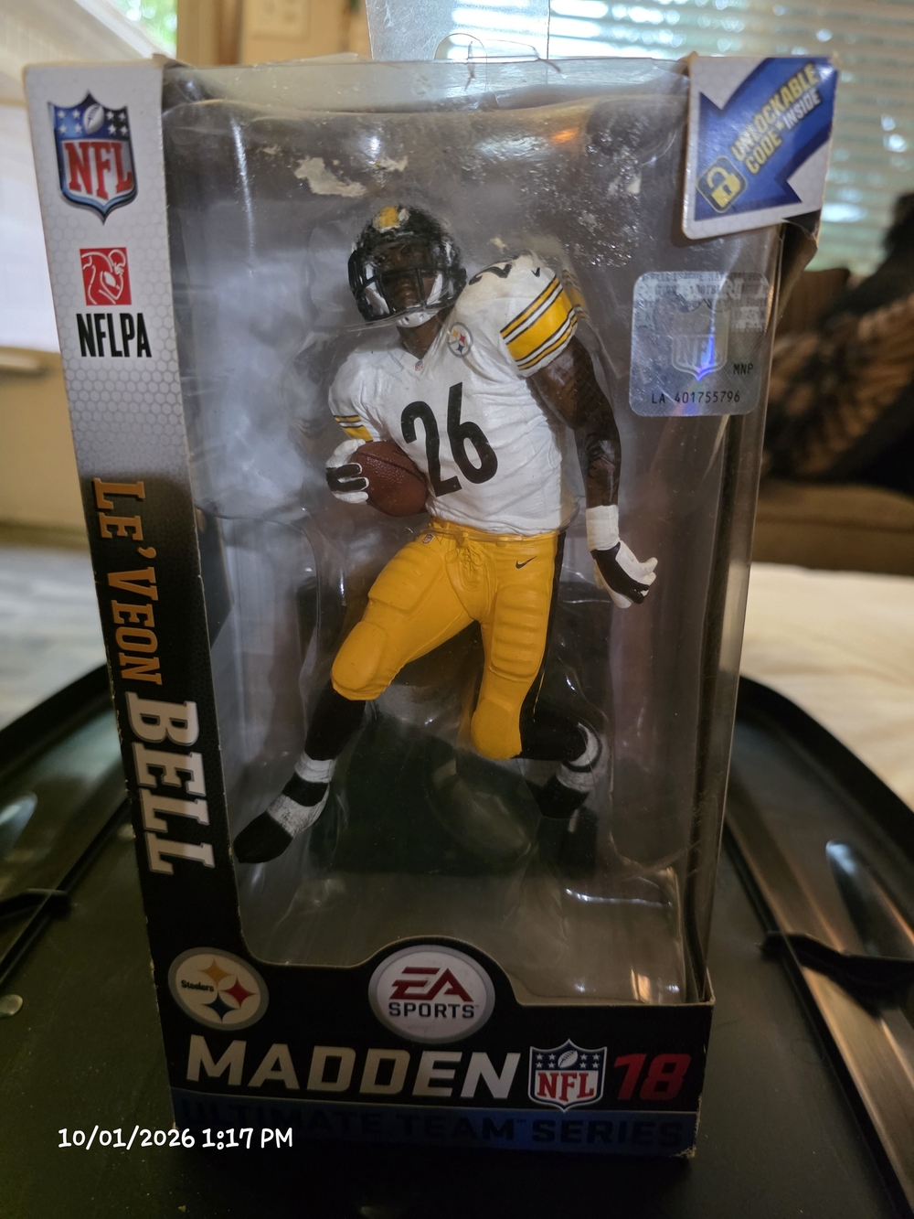 NFL Leveon Bell McFarlane Madden 18 Ultimate Team 2 Steelers White Jersey